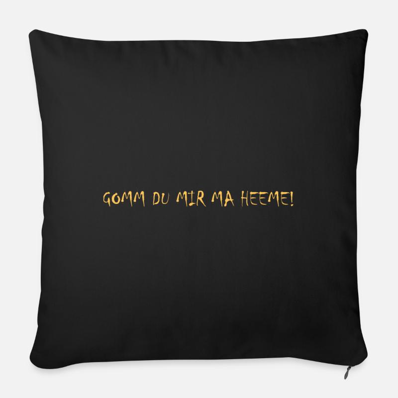 GOMM DU MIR MA HEEME! - Sofakissenbezug 45 x 45 cm - Schwarz