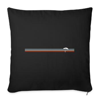 Arbre rétro vintage - Housse de coussin décorative 45 x 45 cm - noir - Devant