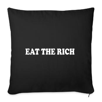 Eat the rich - Housse de coussin décorative 45 x 45 cm - noir - Devant