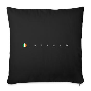 Ireland flag - Sofa pillowcase 17,3'' x 17,3'' (45 x 45 cm) - black - Front