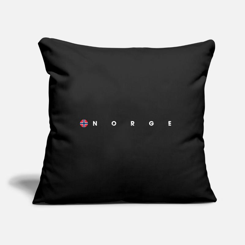 Drapeau de Norvège Housse de coussin décorative 45 x 45 cm