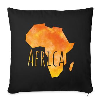 africa - Housse de coussin décorative 45 x 45 cm - noir - Devant