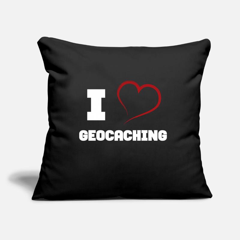 J'aime le geocaching Housse de coussin décorative 45 x 45 cm