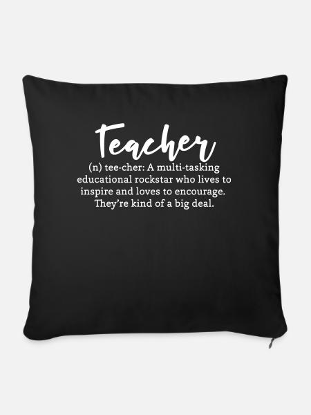 teacher definition - Sofakissenbezug 45 x 45 cm - Schwarz
