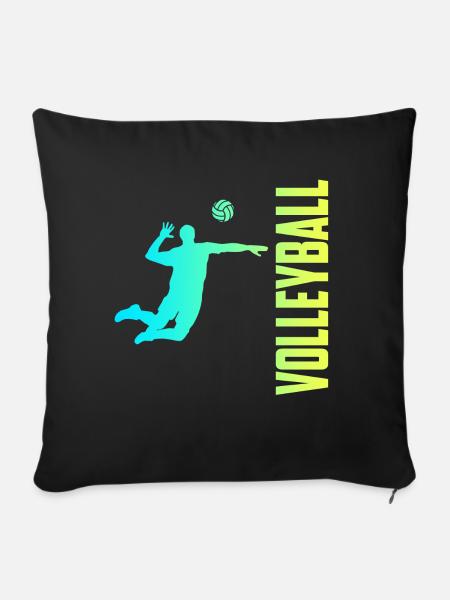 Volleyball - Sofakissenbezug 45 x 45 cm - Schwarz