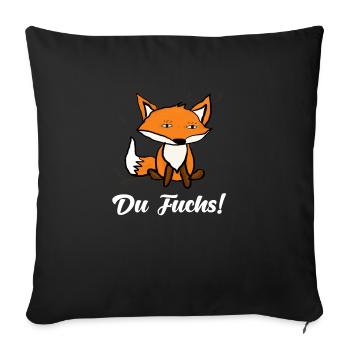 Fuchs - Sofakissenbezug 45 x 45 cm - Schwarz - Vorne