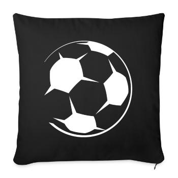 Ball Football Icon Logo Icon Club Graphic - Sofa pillowcase 17,3'' x 17,3'' (45 x 45 cm) - black - Front