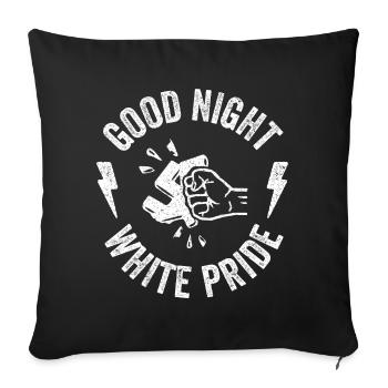 Good Night white - Sofakissenbezug 45 x 45 cm - Schwarz - Vorne