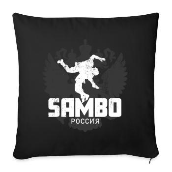 Sambo Russia - Housse de coussin décorative 45 x 45 cm - noir - Devant