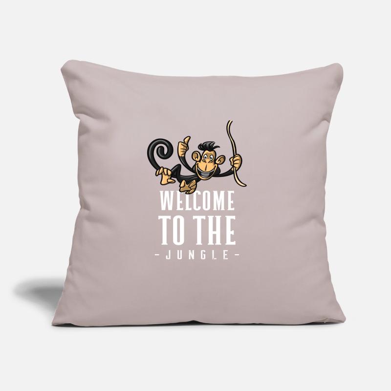 Jungle Monkey Welcome Design Sofa pillowcase 17,3'' x 17,3'' (45 x 45 cm)