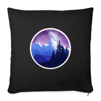 Bergfrieden - Sofa pillowcase 17,3'' x 17,3'' (45 x 45 cm) - black - Front