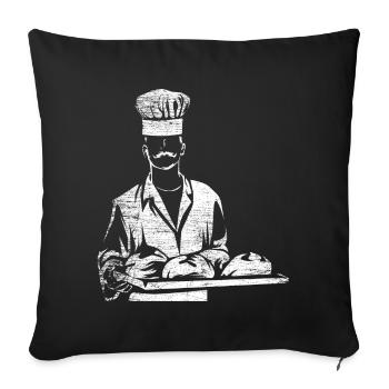 Boulangerie pâtisserie - Housse de coussin décorative 45 x 45 cm - noir - Devant