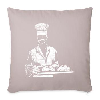 Boulangerie pâtisserie - Housse de coussin décorative 45 x 45 cm - taupe clair - Devant