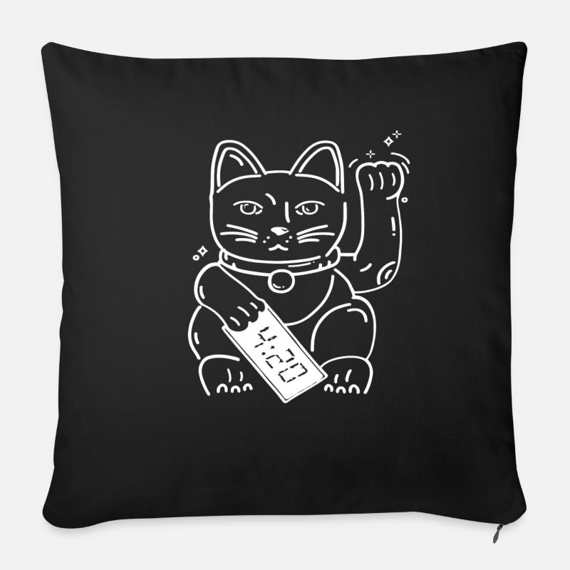 Linie Maneki Neko - Sofakissenbezug 45 x 45 cm - Schwarz