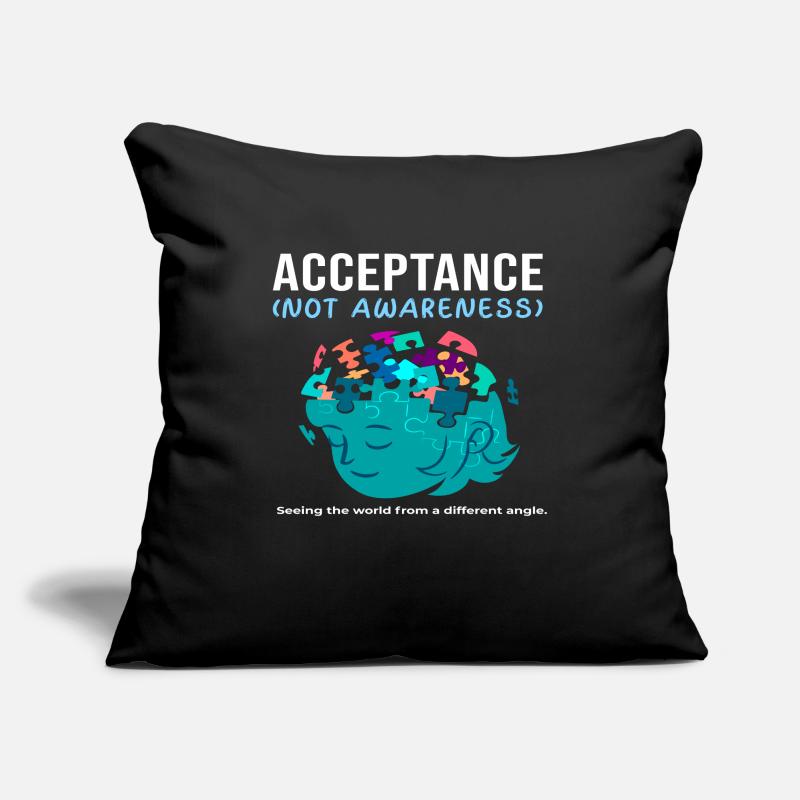 Acceptation pas sensibilisation - Autisme Housse de coussin décorative 45 x 45 cm