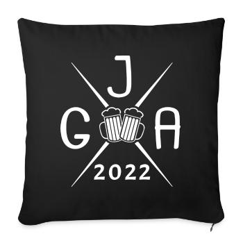2022 Junggesellenabschied - Sofakissenbezug 45 x 45 cm - Schwarz - Vorne