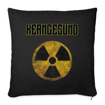 Kerngesund Retro Vintage - Sofakissenbezug 45 x 45 cm - Schwarz - Vorne