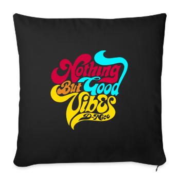 Mens Nice Vintage Offiziell Nichts als gute Stimmung - Sofakissenbezug 45 x 45 cm - Schwarz - Vorne