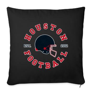 Houston Football Retro Logo - Sofakissenbezug 45 x 45 cm - Schwarz - Vorne