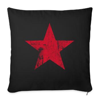 Red Star Vintage Rock Band Symbol Tattoo Idea - Housse de coussin décorative 45 x 45 cm - noir - Devant