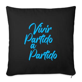 Vivir partido a partido Producto Oficial Camiseta - Sofa pillowcase 17,3'' x 17,3'' (45 x 45 cm) - black - Front