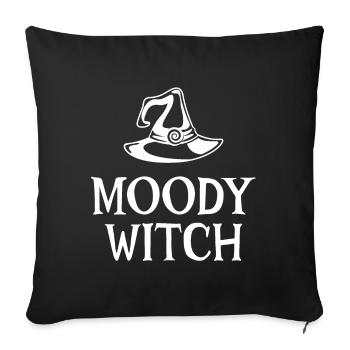 Moody Witch Halloween - Sofa pillowcase 17,3'' x 17,3'' (45 x 45 cm) - black - Front