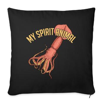 Calmar géant de Kalmar - Housse de coussin décorative 45 x 45 cm - noir - Devant