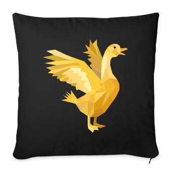 A golden goose as a rich symbol - Sofa pillowcase 17,3'' x 17,3'' (45 x 45 cm) - black - Front