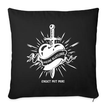 My bloodline ends with me, Bloodline ends - Sofa pillowcase 17,3'' x 17,3'' (45 x 45 cm) - black - Front