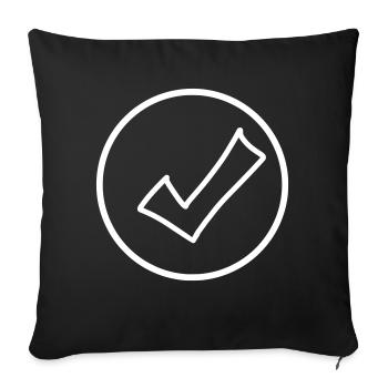 Hook Emoji Sketch Drawing - Sofa pillowcase 17,3'' x 17,3'' (45 x 45 cm) - black - Front
