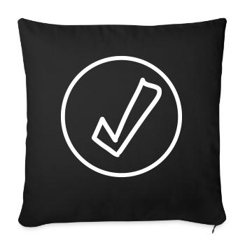 Hook Emoji Sketch Dessin - Housse de coussin décorative 45 x 45 cm - noir - Devant