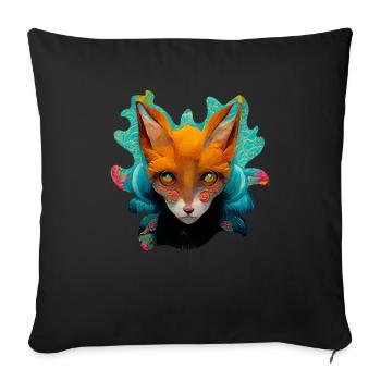 Flowerbeast 16 - by Art Vindeyre - Sofa pillowcase 17,3'' x 17,3'' (45 x 45 cm) - black - Front