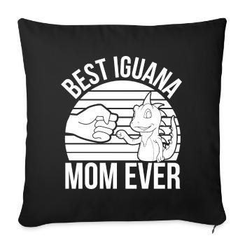 Iguana lover - Sofa pillowcase 17,3'' x 17,3'' (45 x 45 cm) - black - Front
