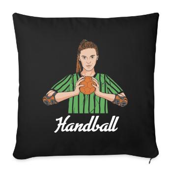 Handball Player Handball Ball Outfit Handball Player - Sofa pillowcase 17,3'' x 17,3'' (45 x 45 cm) - black - Front