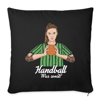 Joueur de handball Handball Quoi d’autre? Handballeur - Housse de coussin décorative 45 x 45 cm - noir - Devant