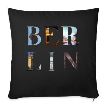Berlin - Sofakissenbezug 45 x 45 cm - Schwarz - Vorne