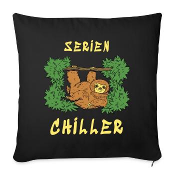 Serien Chiller - Sofakissenbezug 45 x 45 cm - Schwarz - Vorne