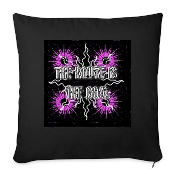 The route is the goal - Image - 2023 - Sofa pillowcase 17,3'' x 17,3'' (45 x 45 cm) - black - Front