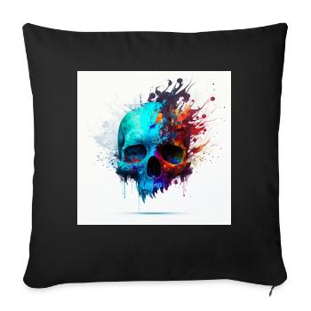 Crane abstrait n°3 - Housse de coussin décorative 45 x 45 cm - noir - Devant