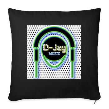 D-Jay MUSIX - Abbild - 2023 - Sofakissenbezug 45 x 45 cm - Schwarz - Vorne