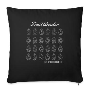 fruit dealer strawberries | clan of birds boutique - Sofakissenbezug 45 x 45 cm - Schwarz - Vorne