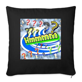 Hmmmm (??) - Shop WoW - 2023 - Sofa pillowcase 17,3'' x 17,3'' (45 x 45 cm) - black - Front
