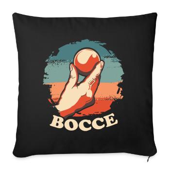 Bocce Legend Citation Bocce Ball avec Jack Bocci - Housse de coussin décorative 45 x 45 cm - noir - Devant