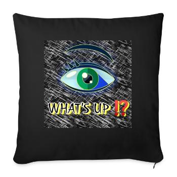 What's up!? - Club WoW - 2023 - Sofa pillowcase 17,3'' x 17,3'' (45 x 45 cm) - black - Front