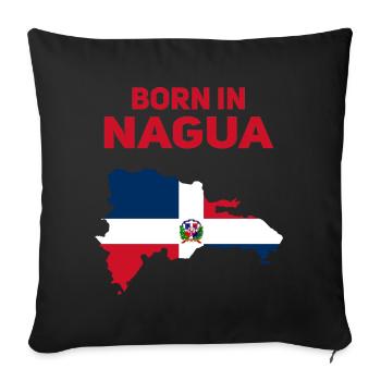 Nagua, République dominicaine - Housse de coussin décorative 45 x 45 cm - noir - Devant