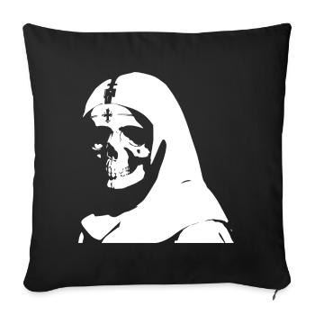 Sinister Style Unveiled: Discover a World of Horr - Sofa pillowcase 17,3'' x 17,3'' (45 x 45 cm) - black - Front