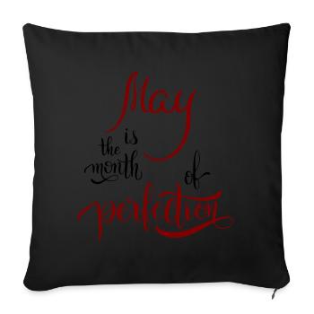 May, Month, Spring - Sofa pillowcase 17,3'' x 17,3'' (45 x 45 cm) - black - Front