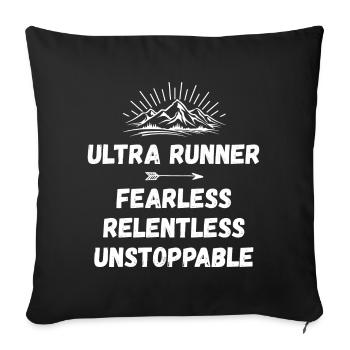 Ultra Runner - Intrépide. Implacable. Imparable. - Housse de coussin décorative 45 x 45 cm - noir - Devant