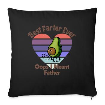 best father ever - Sofa pillowcase 17,3'' x 17,3'' (45 x 45 cm) - black - Front