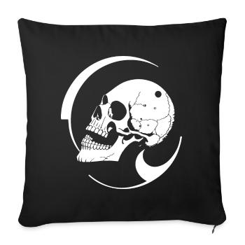 Horreur Crâne Crâne Art Crâne Gothique Heavy Metal - Housse de coussin décorative 45 x 45 cm - noir - Devant